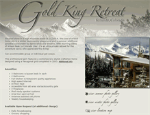 Tablet Screenshot of goldkingretreat.com
